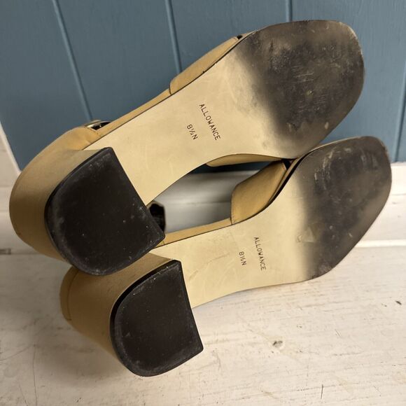 Vintage Luce B. For Calico Allowance beige Tan d'orsay stacked‎ pumps size 8.5N - Picture 7 of 8